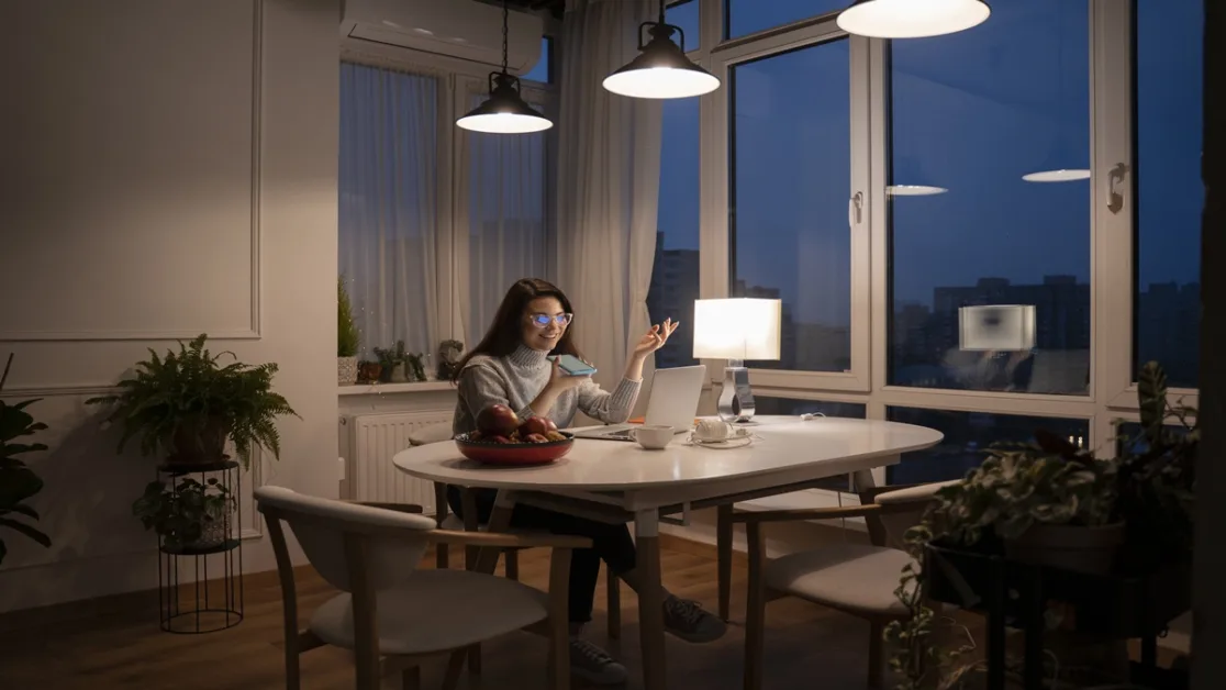 iluminação para home office