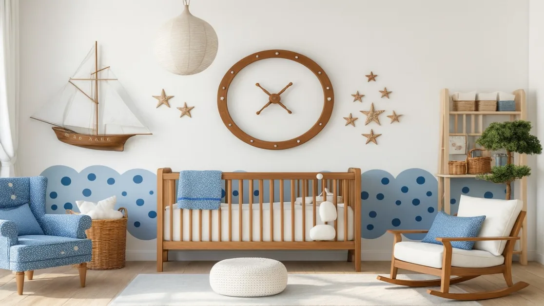 ideias de quarto de bebê náutico