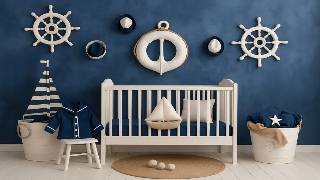 quarto de bebê náutico
