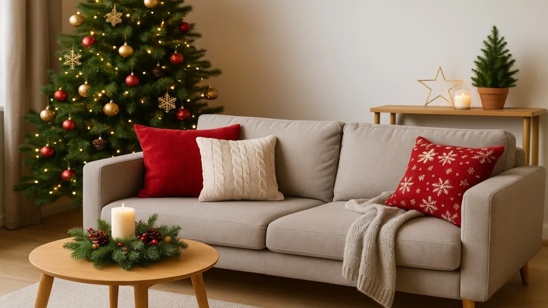 sala arrumada para natal