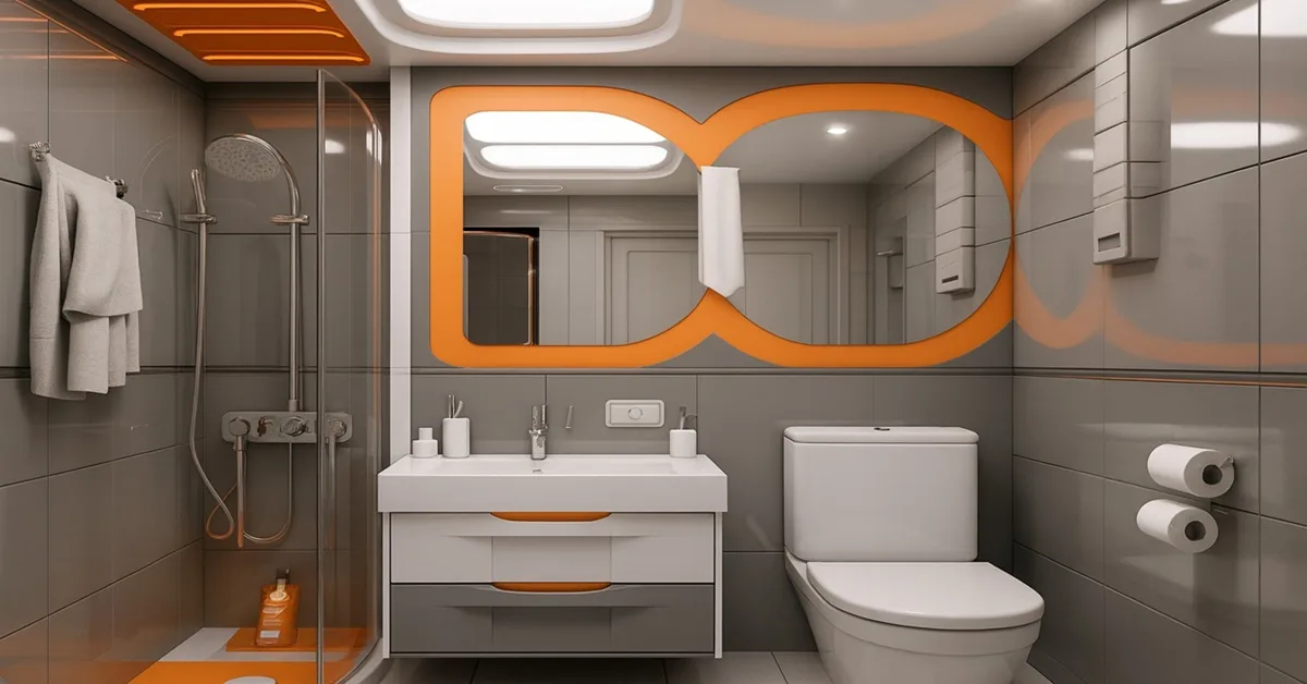 Banheiro pequeno moderno