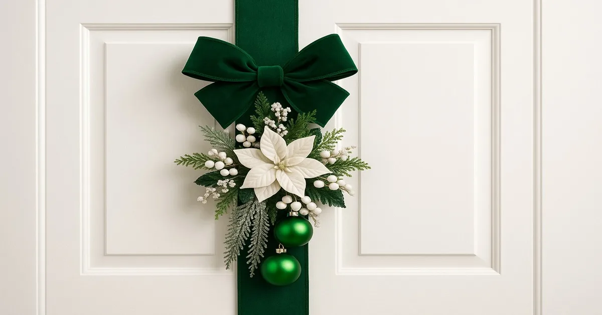 porta enfeitada para o natal
