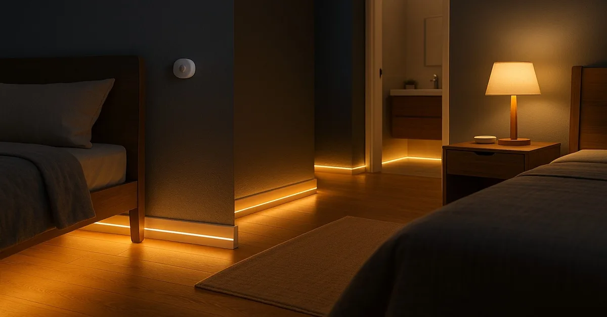 iluminação com Sensores de presença em casa qdo anda