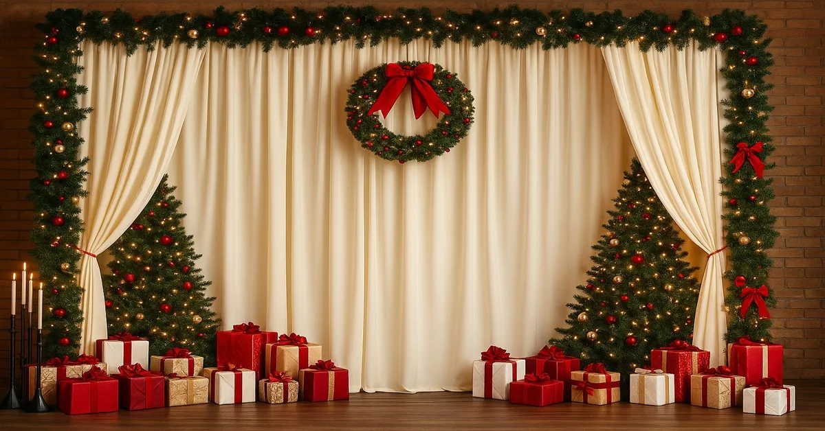 Parede de natal para tirar foto