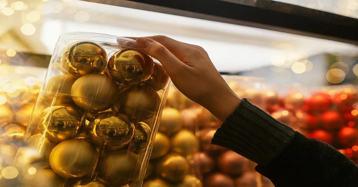 Quantas bolas para árvore de natal de 1,80 m bem cheia