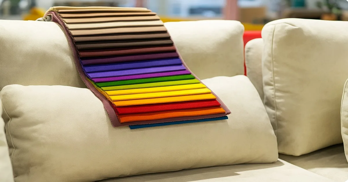 cores e tecidos de almofadas